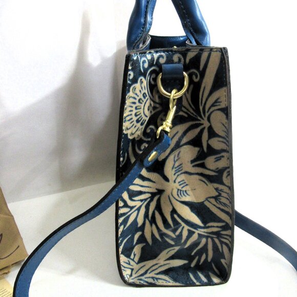 RARE PATRICIA NASH BLUE FLORAL CURRY TOTE BAG, + SHOULDER STRAP, DUST BAG +  COA - Picture 13 of 16